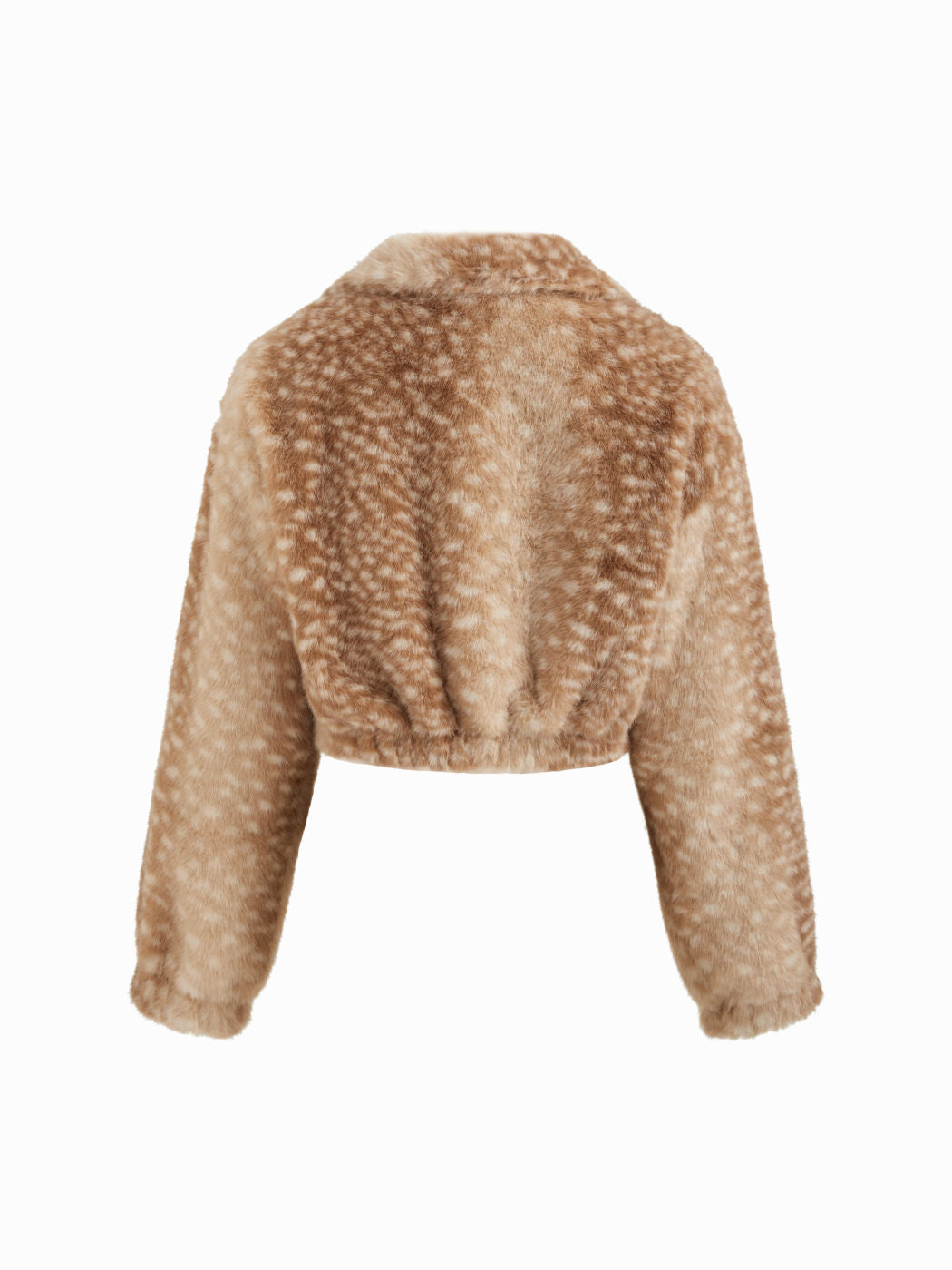 Faux Fur Deer Print Coat