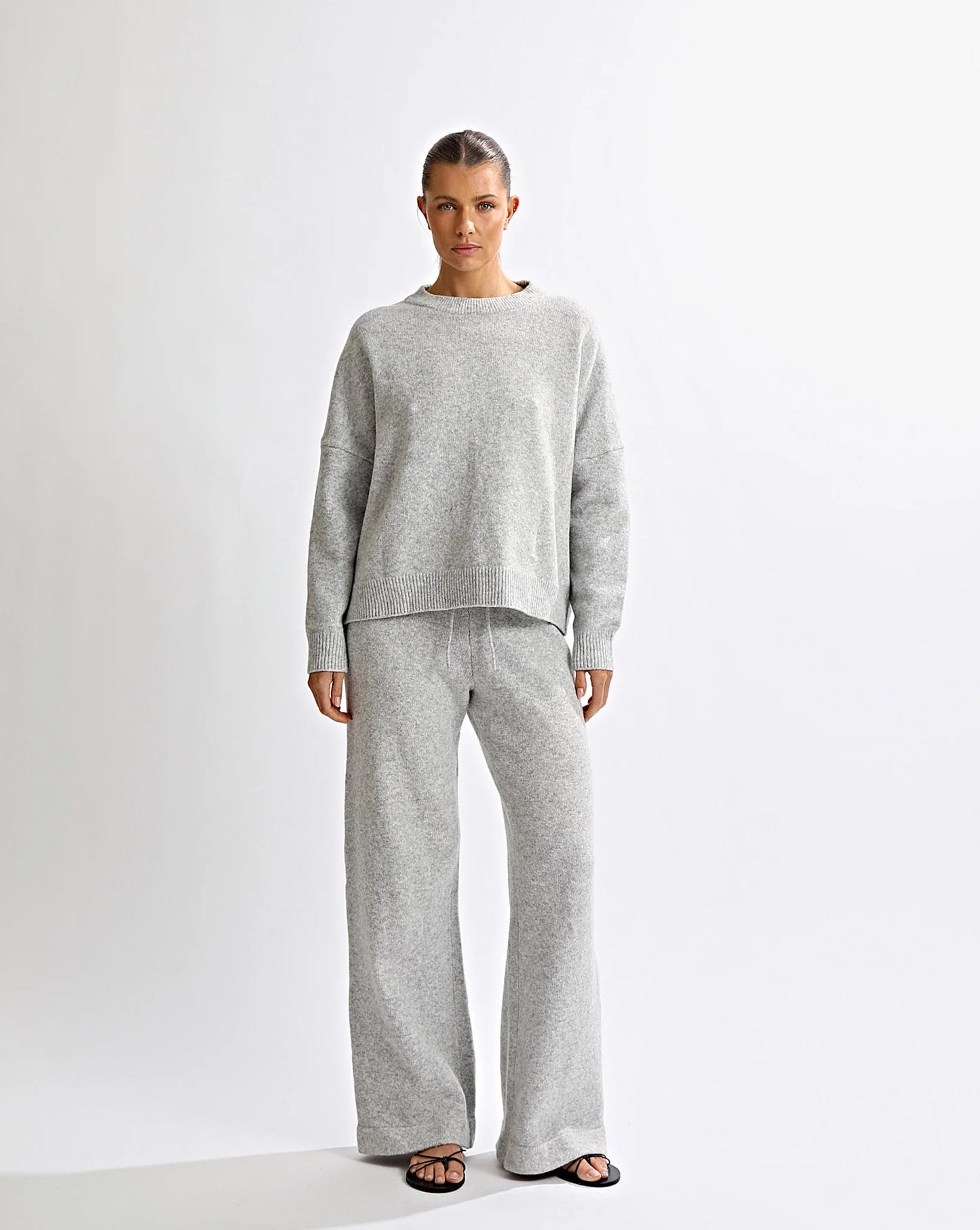 Knit Backless Jumper Grey Marl
