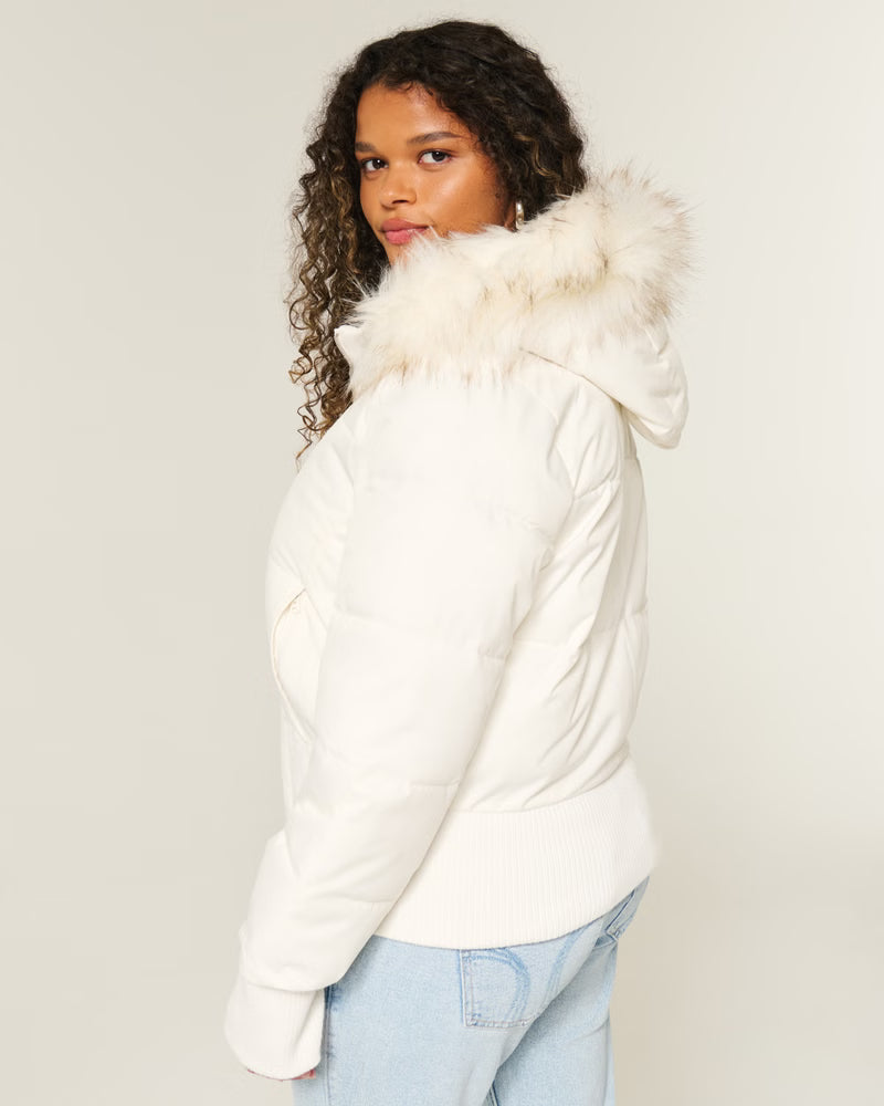 Fur Trim Puffer Jacket