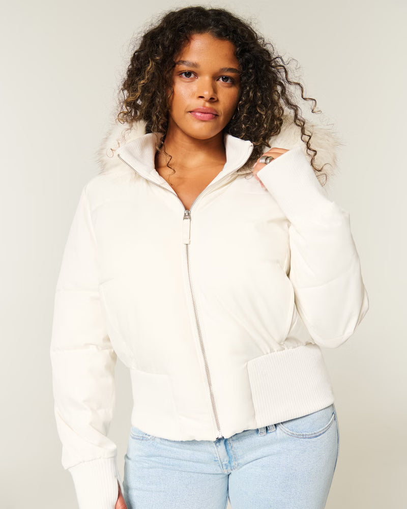 Fur Trim Puffer Jacket