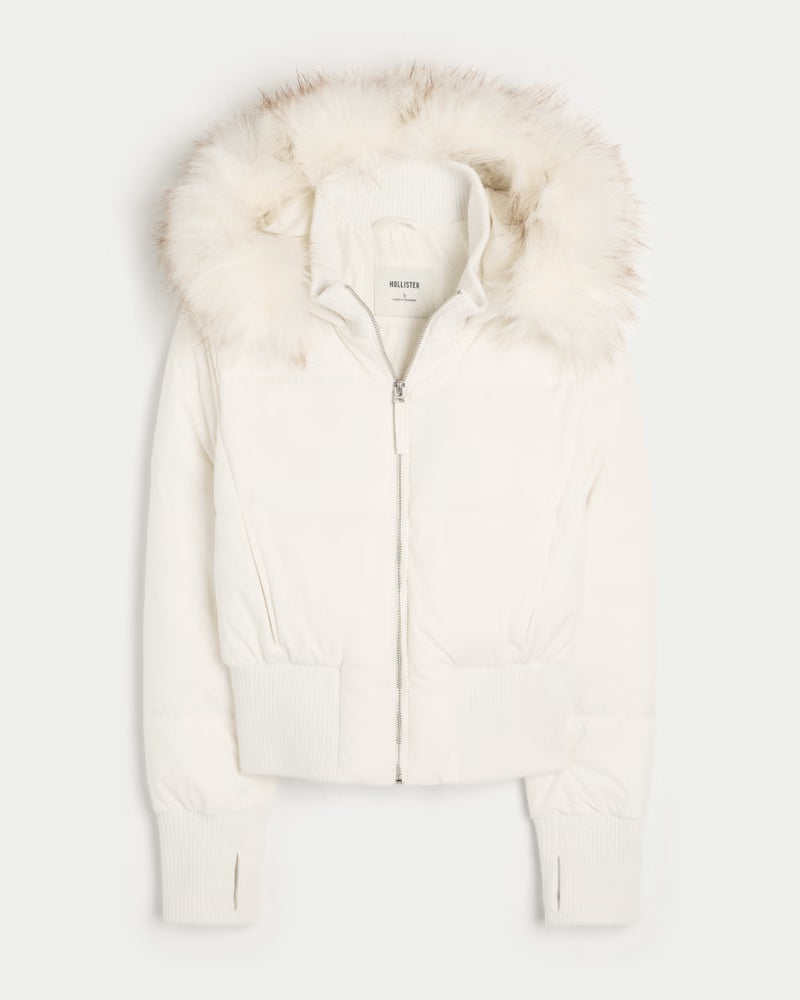 Fur Trim Puffer Jacket