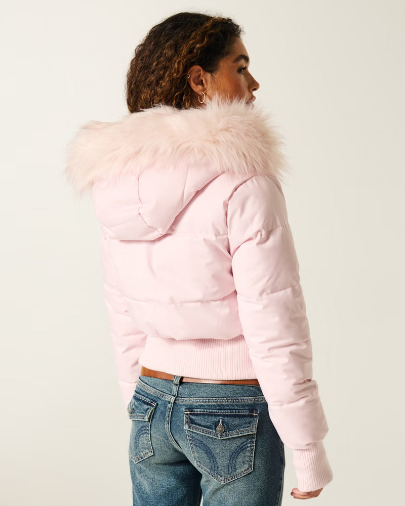Fur Trim Puffer Jacket