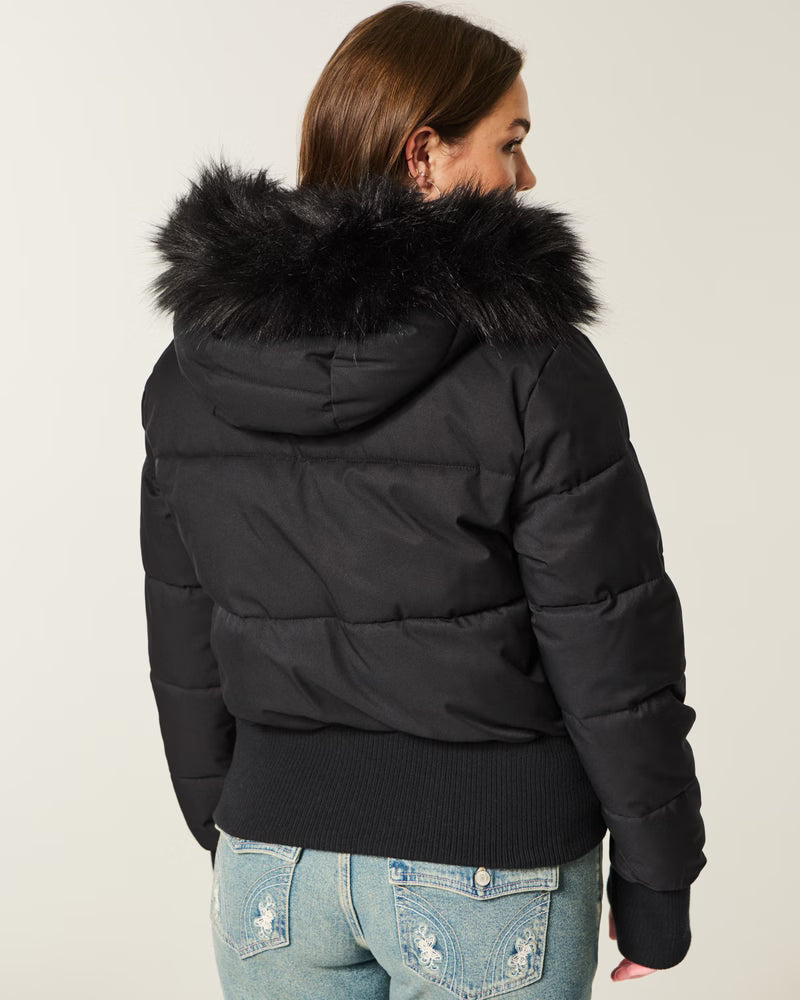 Fur Trim Puffer Jacket