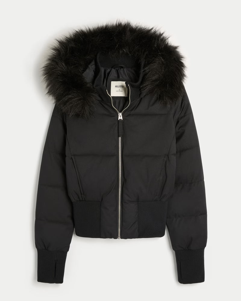 Fur Trim Puffer Jacket