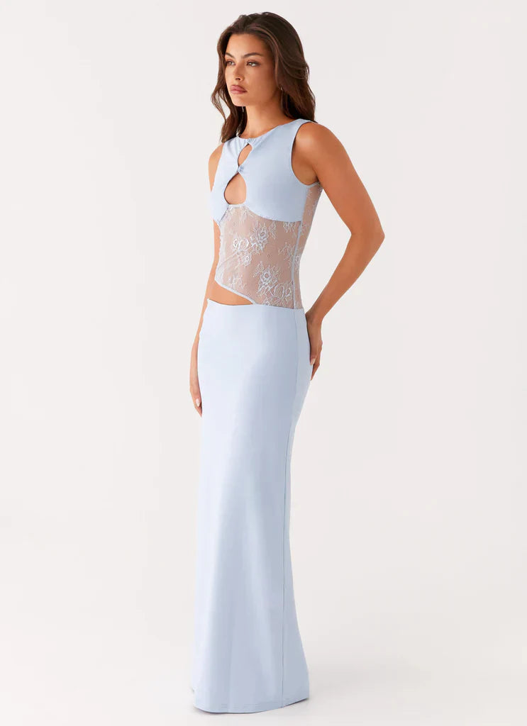 Celeste Lace Cut Maxi Dress