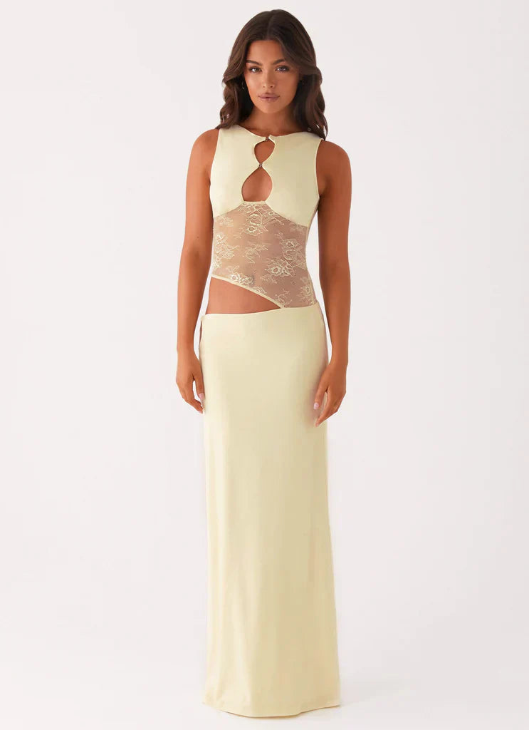 Celeste Lace Cut Maxi Dress