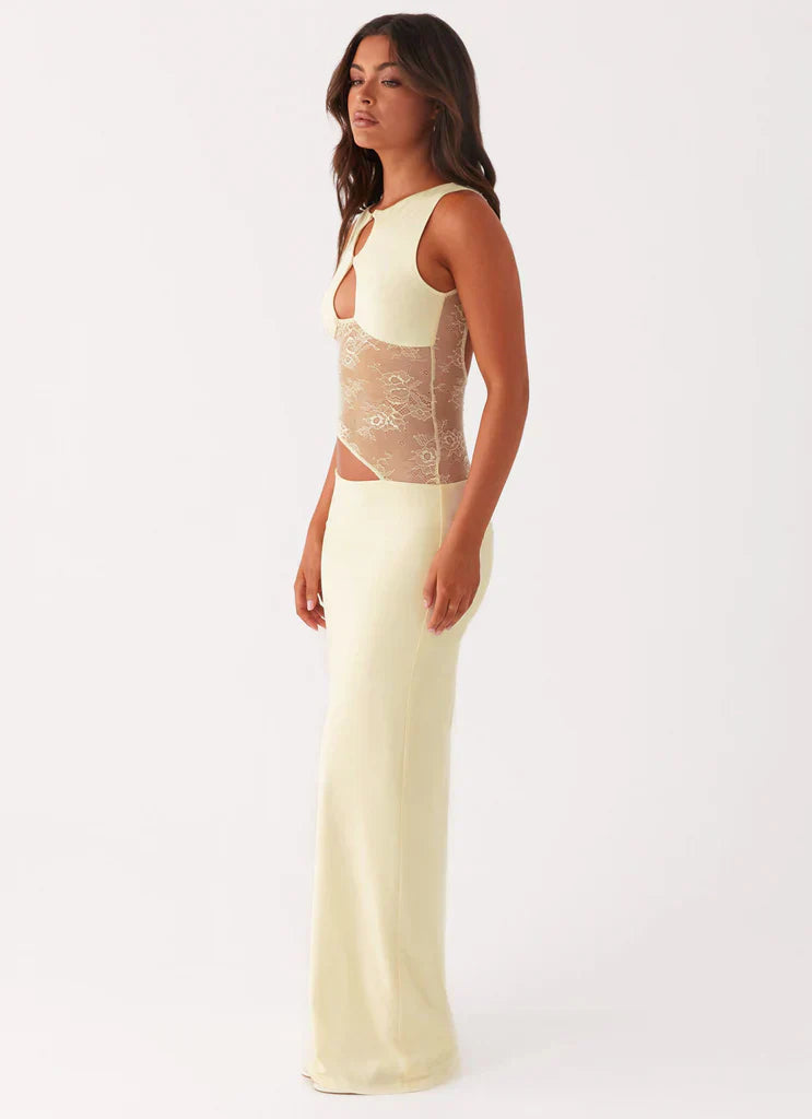 Celeste Lace Cut Maxi Dress