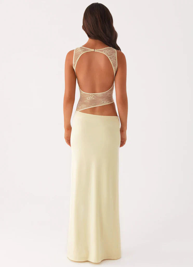 Celeste Lace Cut Maxi Dress