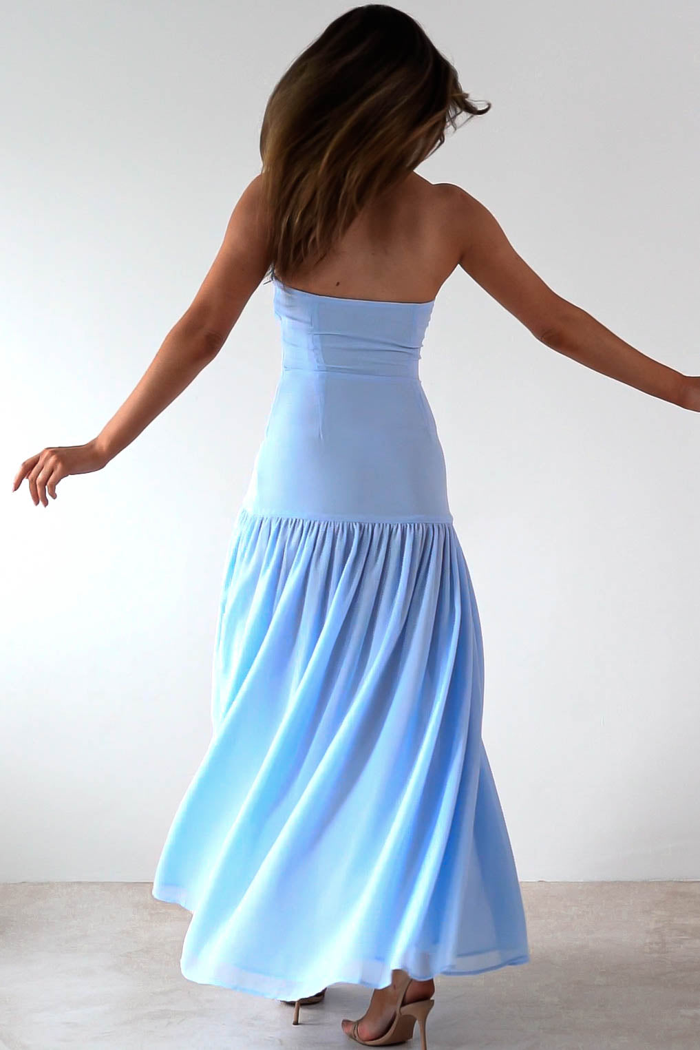 Chiffon Maxi Dress | Blue