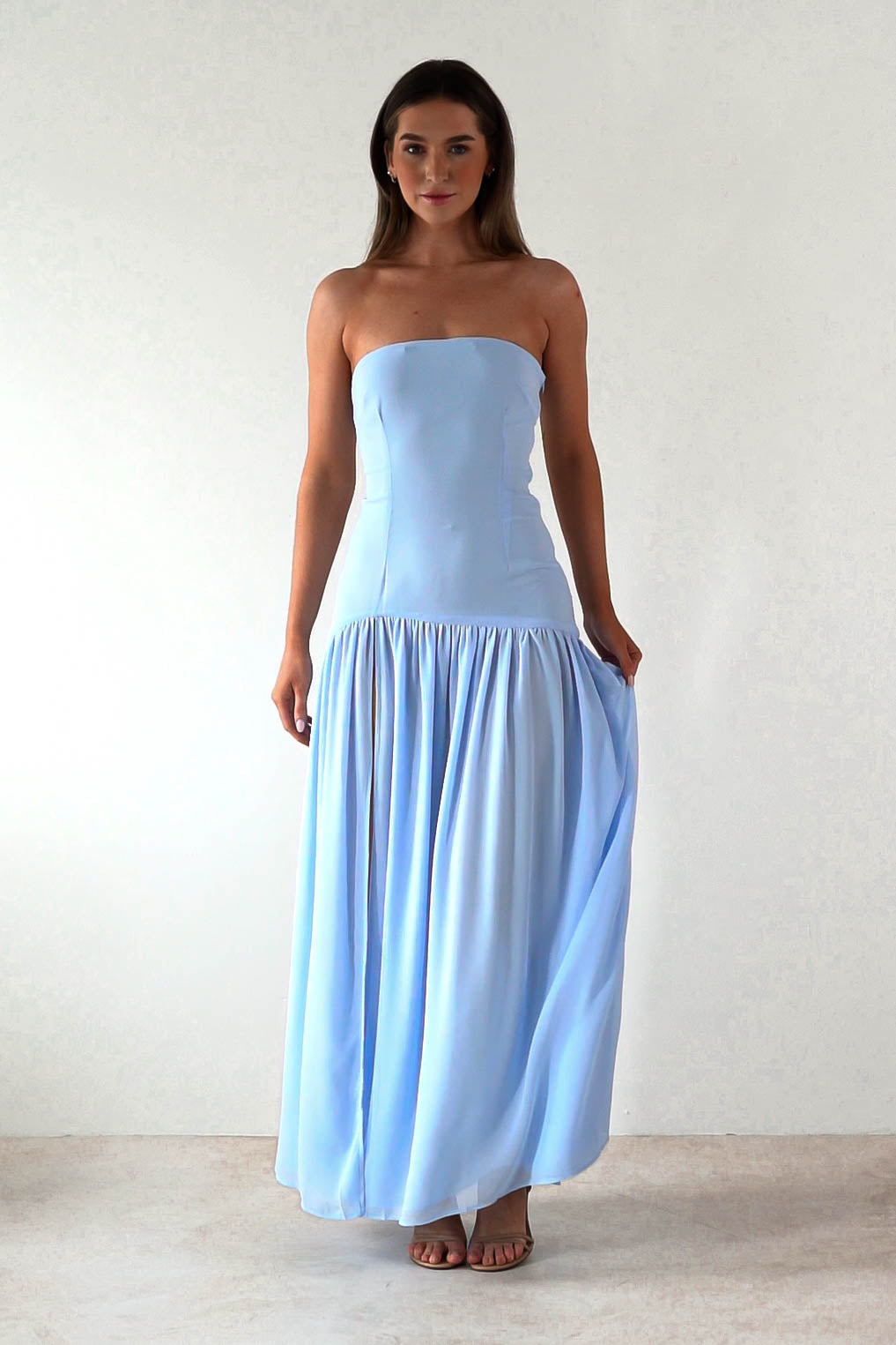 Chiffon Maxi Dress | Blue