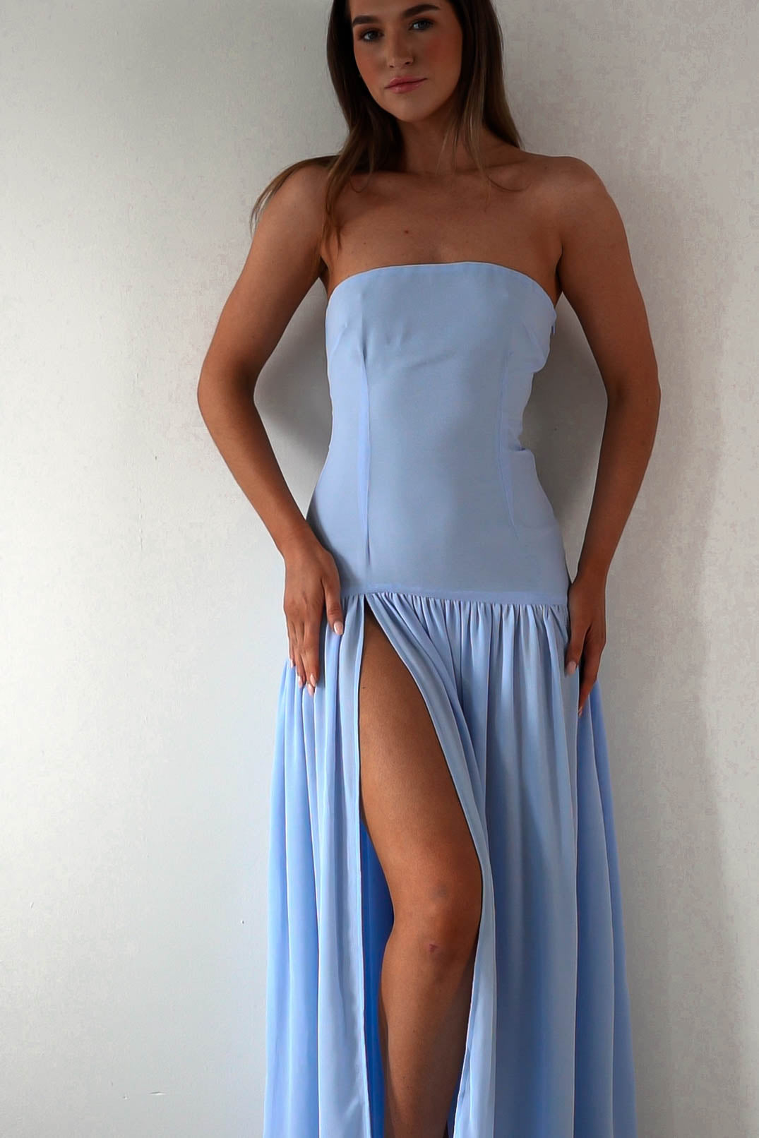 Chiffon Maxi Dress | Blue