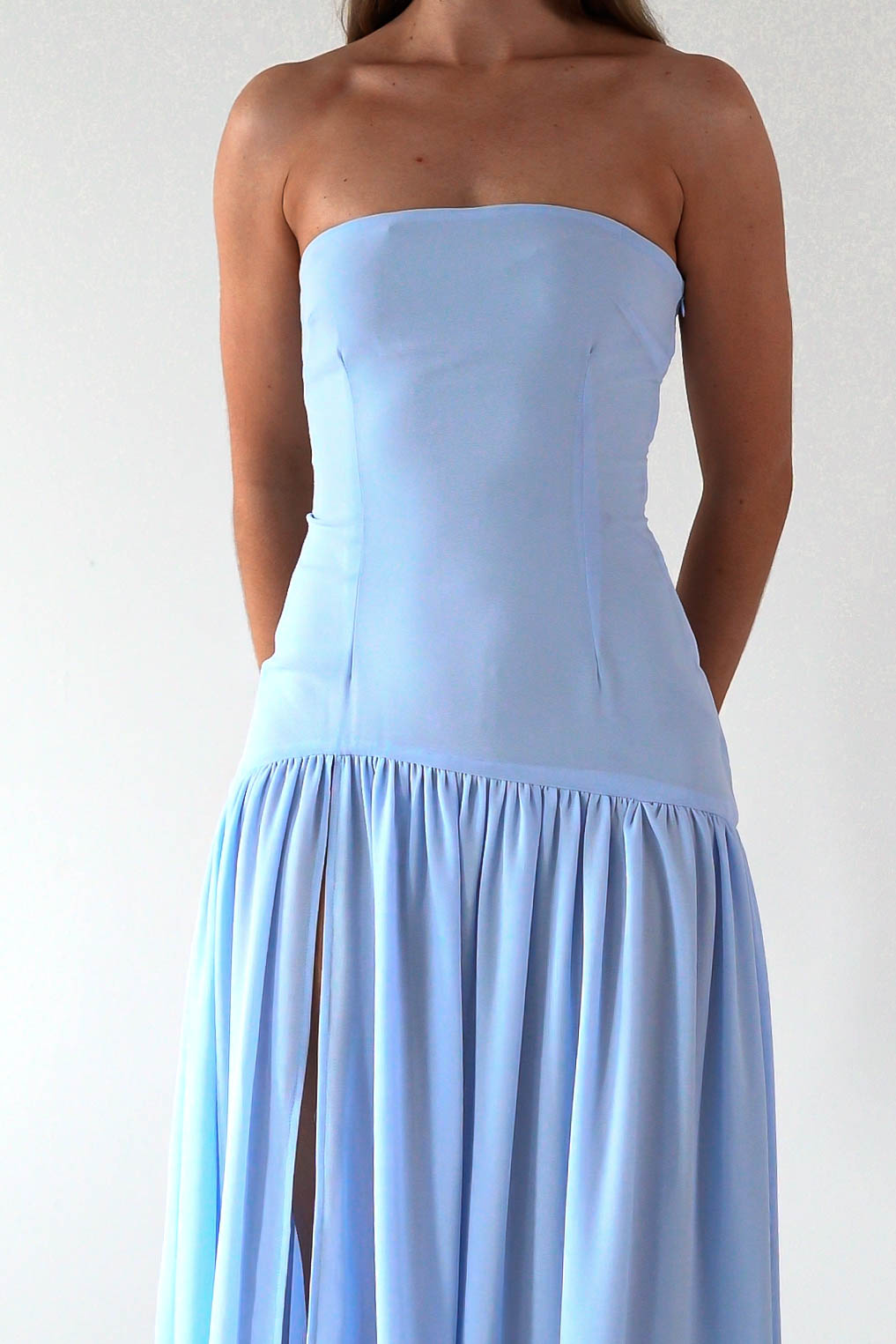 Chiffon Maxi Dress | Blue