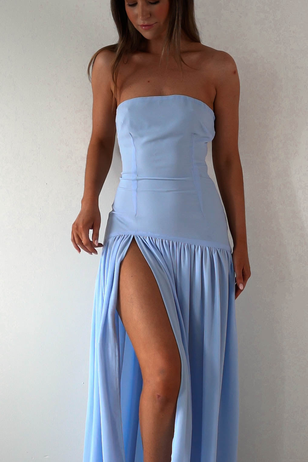 Chiffon Maxi Dress | Blue