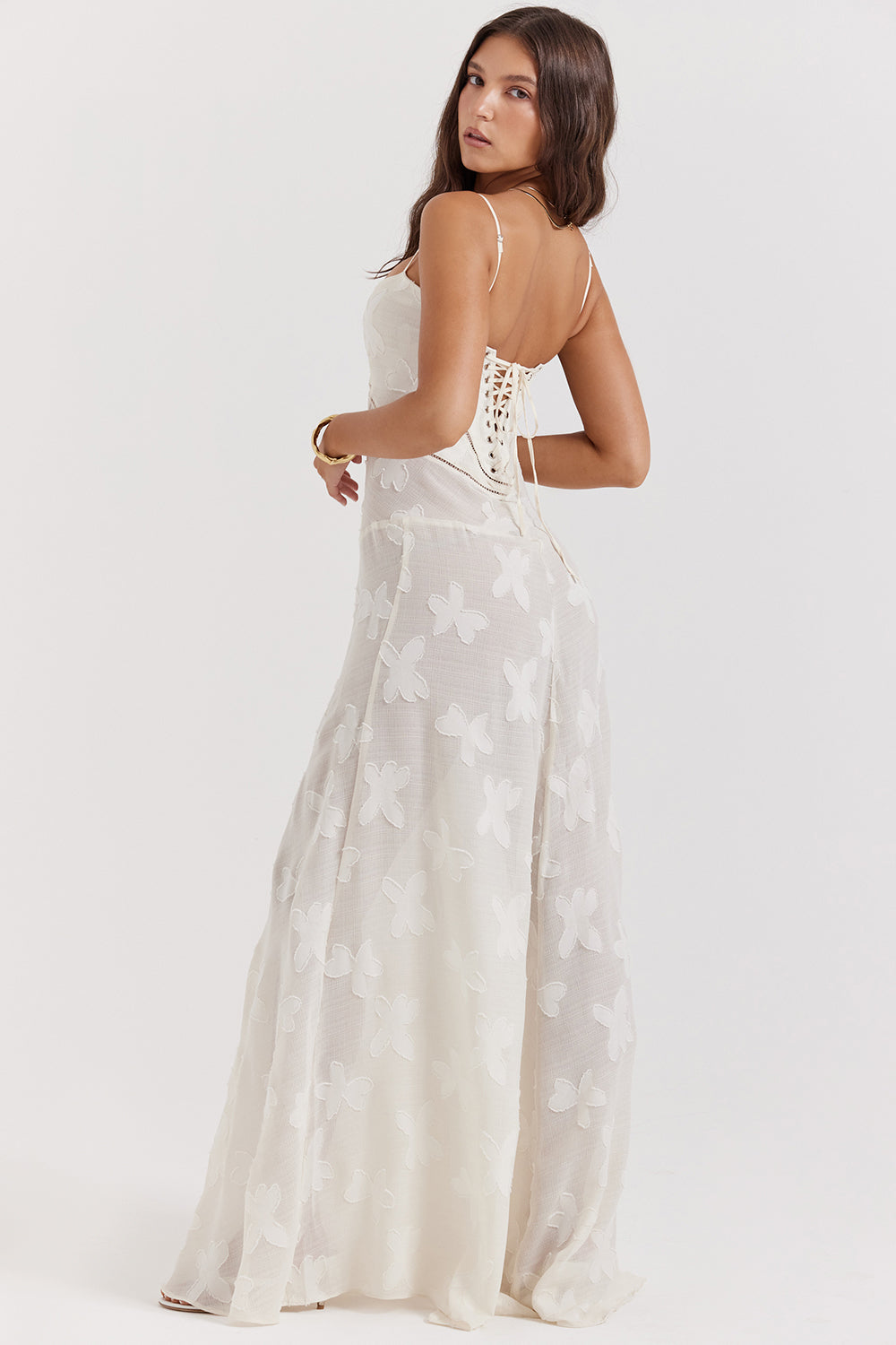 Aleyna Floral Lace Maxi Dress