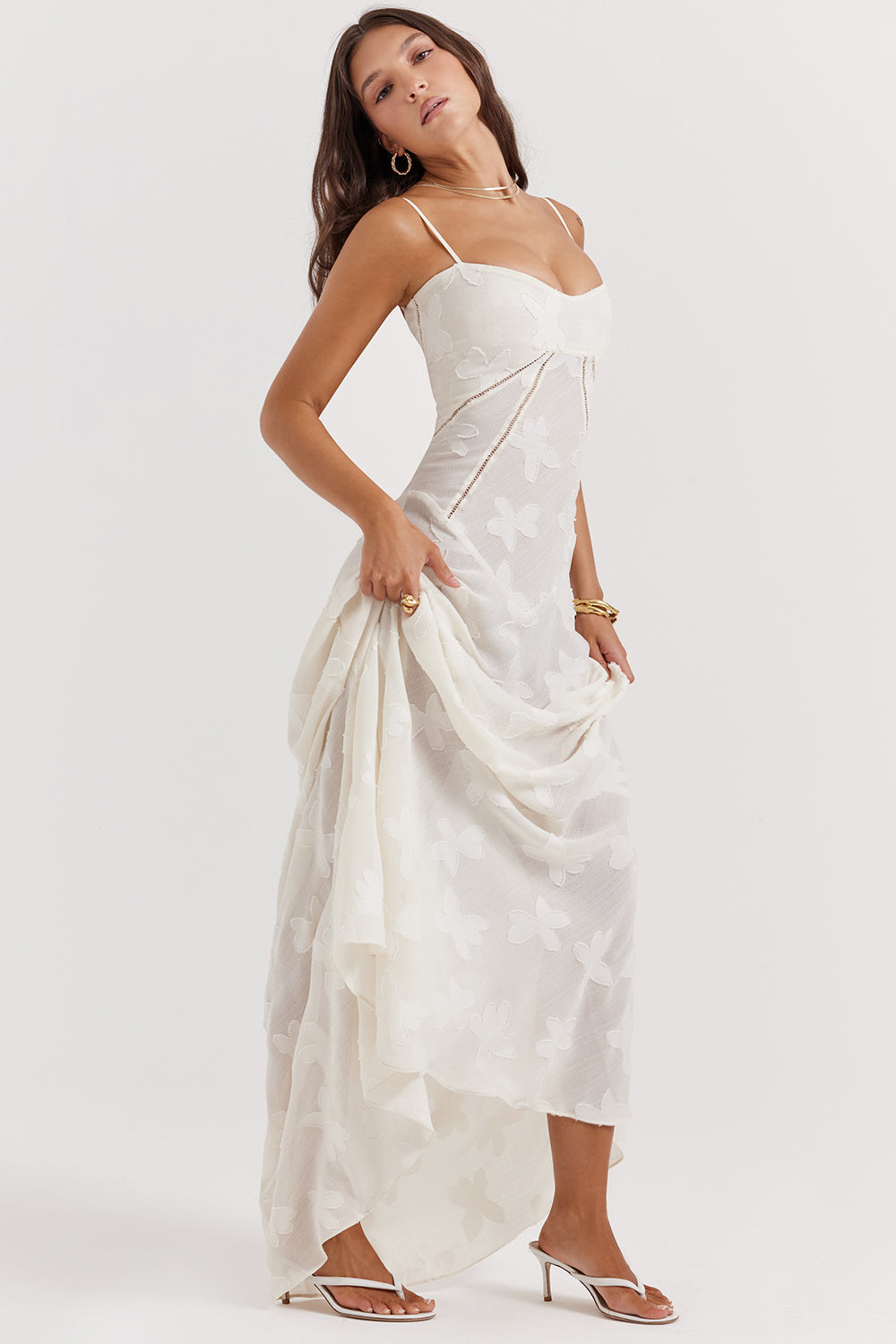 Aleyna Floral Lace Maxi Dress