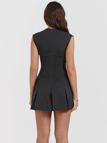 Melano Pleated Mini Dress
