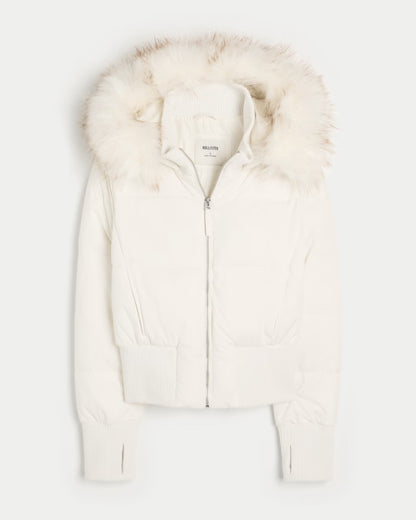 Fur Trim Puffer Jacket
