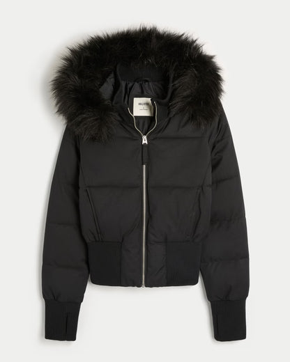 Fur Trim Puffer Jacket