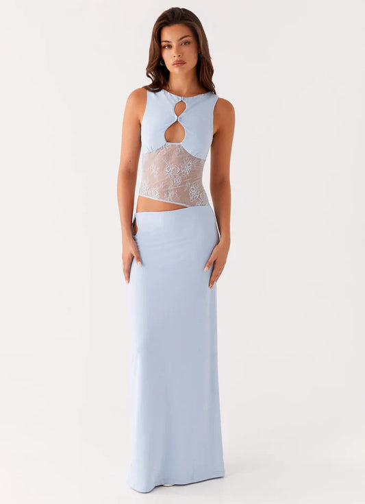 Celeste Lace Cut Maxi Dress