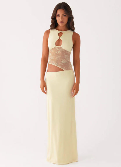 Celeste Lace Cut Maxi Dress