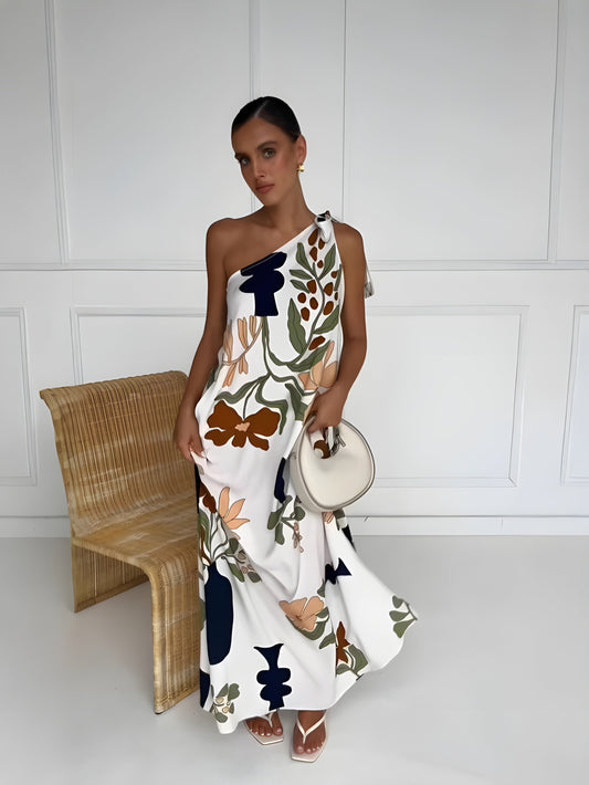 Pattern Print Long Dress