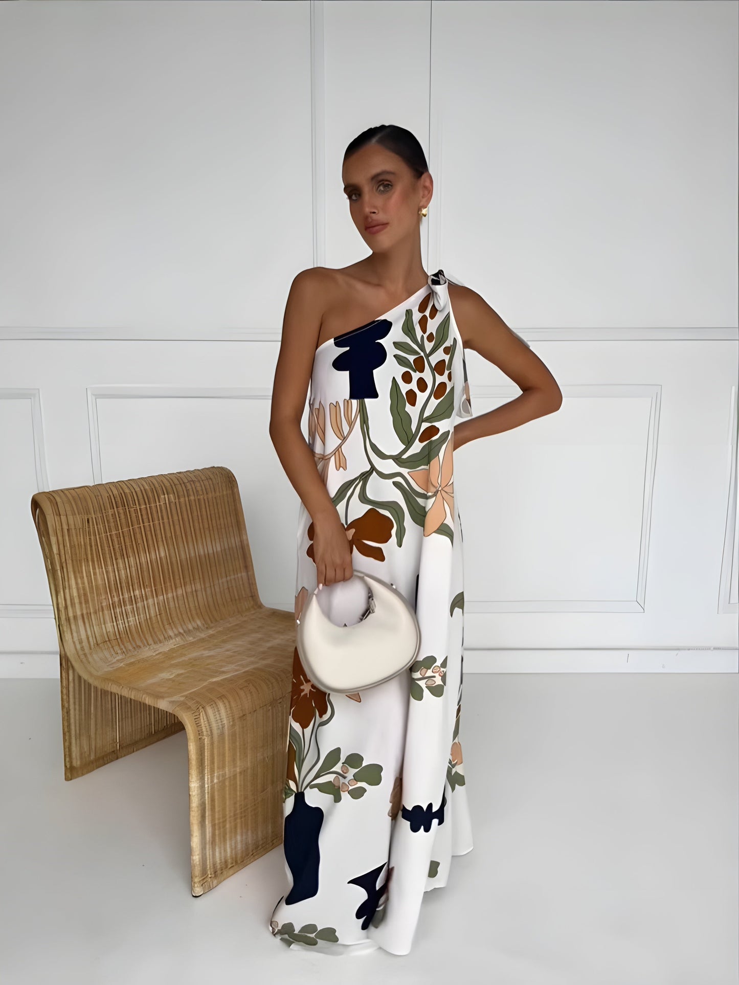 Pattern Print Long Dress