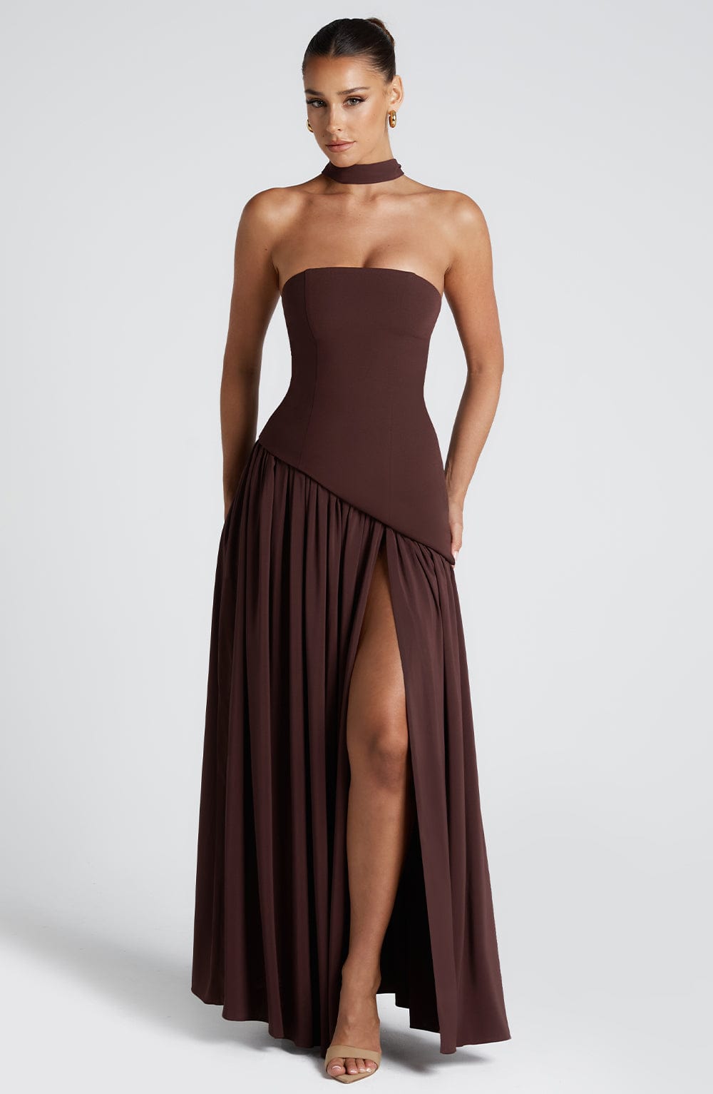 Liyah Maxi Dress Brown