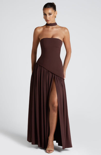Liyah Maxi Dress Brown