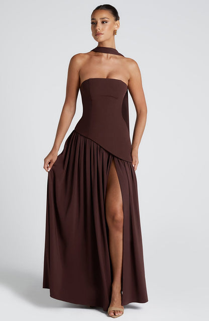 Liyah Maxi Dress Brown