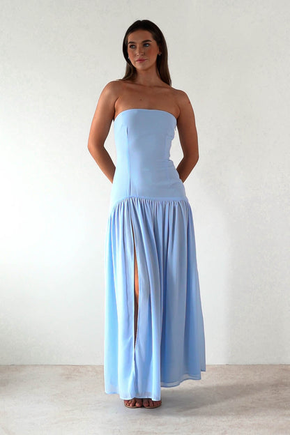 Chiffon Maxi Dress | Blue