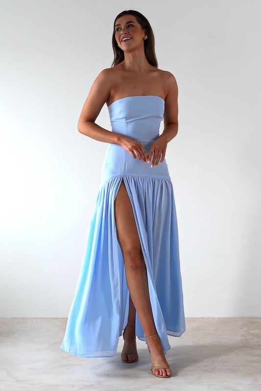 Chiffon Maxi Dress | Blue