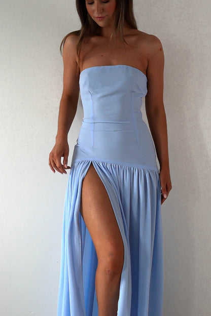 Chiffon Maxi Dress | Blue