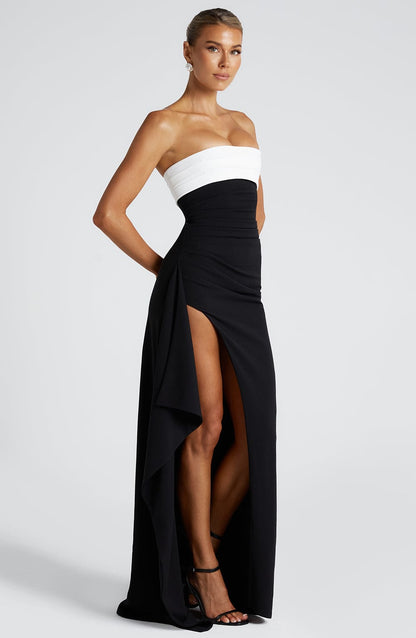 Zafira Dress Black/White